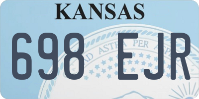 KS license plate 698EJR