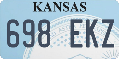 KS license plate 698EKZ