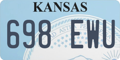 KS license plate 698EWU