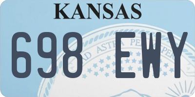 KS license plate 698EWY