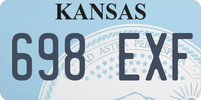 KS license plate 698EXF