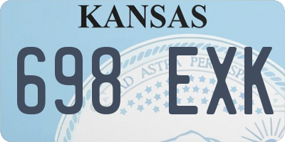 KS license plate 698EXK