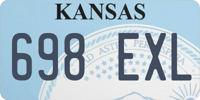 KS license plate 698EXL