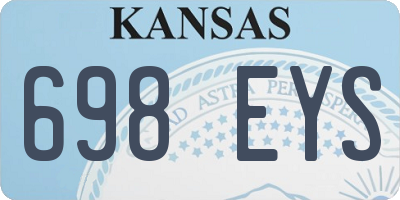 KS license plate 698EYS