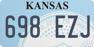 KS license plate 698EZJ