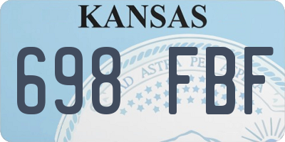 KS license plate 698FBF