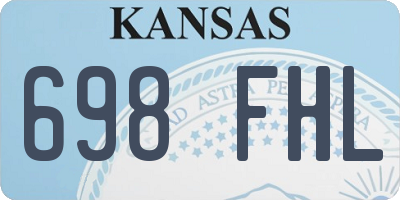 KS license plate 698FHL