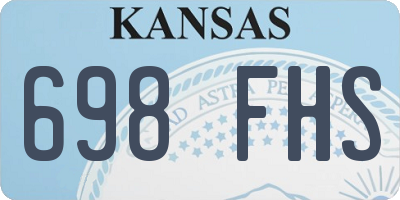 KS license plate 698FHS