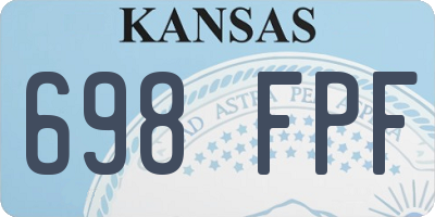 KS license plate 698FPF