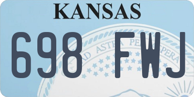 KS license plate 698FWJ