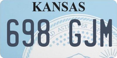 KS license plate 698GJM