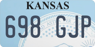 KS license plate 698GJP