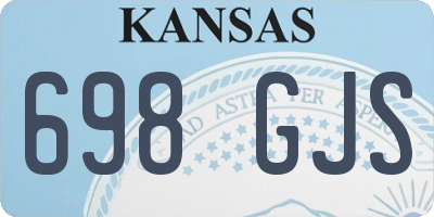 KS license plate 698GJS