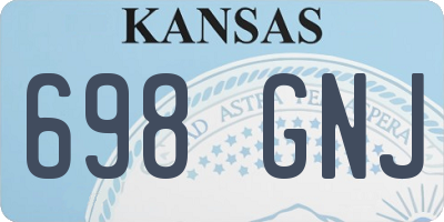 KS license plate 698GNJ