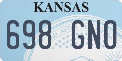 KS license plate 698GNO