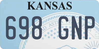 KS license plate 698GNP