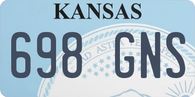 KS license plate 698GNS