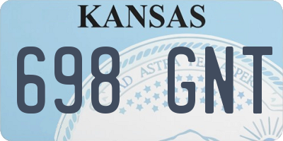 KS license plate 698GNT