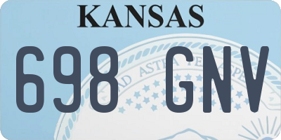KS license plate 698GNV