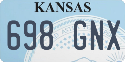 KS license plate 698GNX