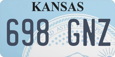 KS license plate 698GNZ