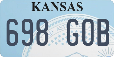 KS license plate 698GOB