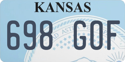 KS license plate 698GOF