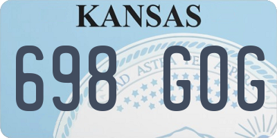 KS license plate 698GOG