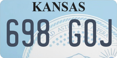 KS license plate 698GOJ