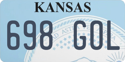 KS license plate 698GOL