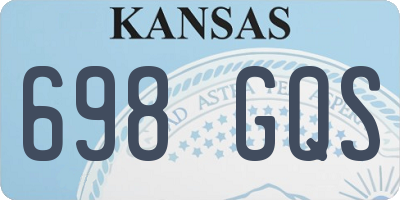 KS license plate 698GQS