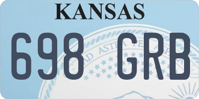 KS license plate 698GRB