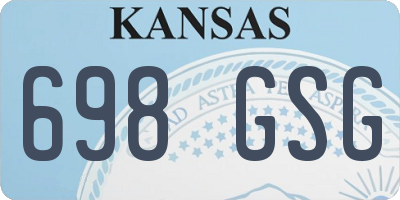 KS license plate 698GSG