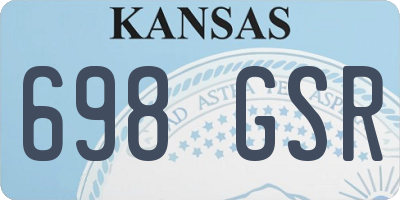 KS license plate 698GSR
