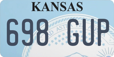 KS license plate 698GUP