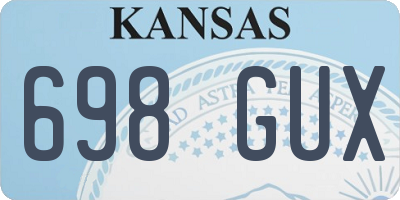 KS license plate 698GUX