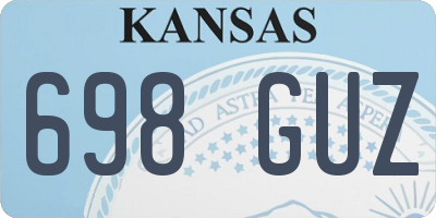 KS license plate 698GUZ