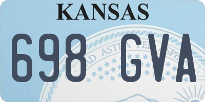 KS license plate 698GVA