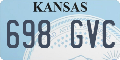 KS license plate 698GVC