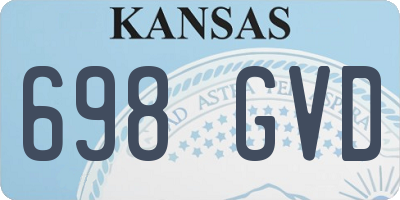 KS license plate 698GVD