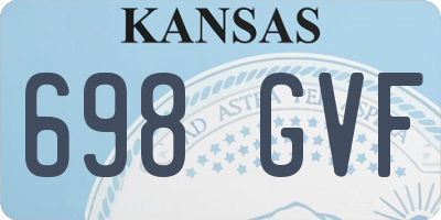 KS license plate 698GVF