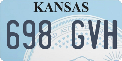 KS license plate 698GVH