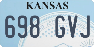 KS license plate 698GVJ