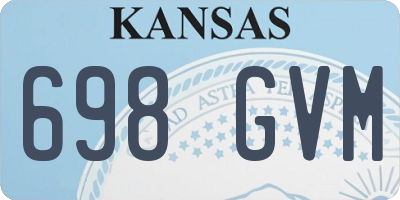 KS license plate 698GVM