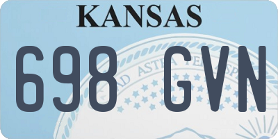 KS license plate 698GVN