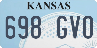 KS license plate 698GVO