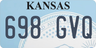 KS license plate 698GVQ