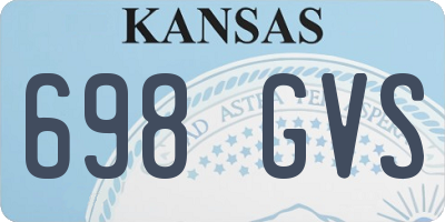 KS license plate 698GVS