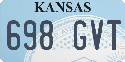 KS license plate 698GVT