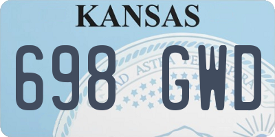 KS license plate 698GWD